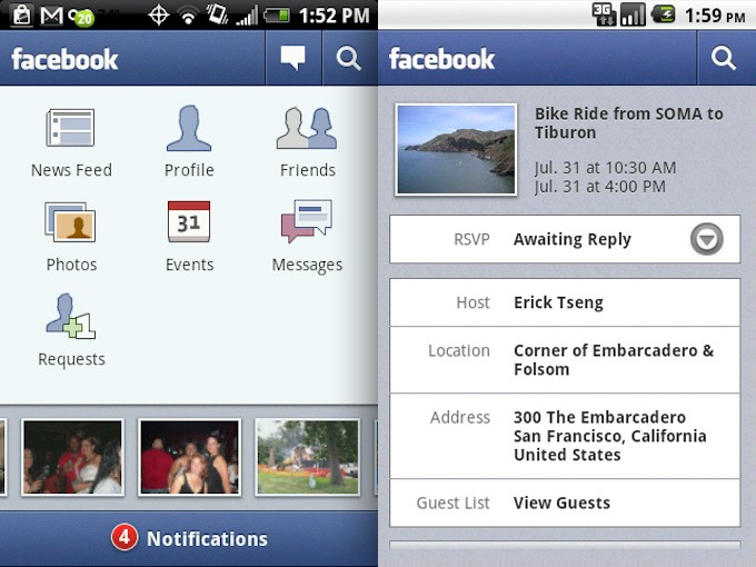 Android facebook